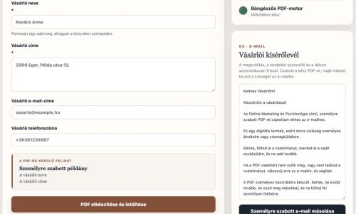 Íróknak: PDF vízjelező